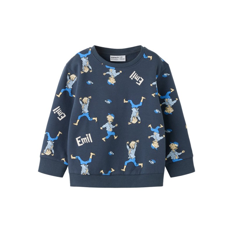 NAME IT MINI Alfe Emil sweatshirt - Ombre Blue