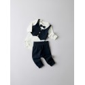 NAME IT BABY Adam langærmet bodystocking sæt - Dark Sapphire