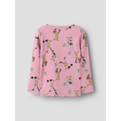 NAME IT MINI Ara pippi langærmet slim bluse - Lilas
