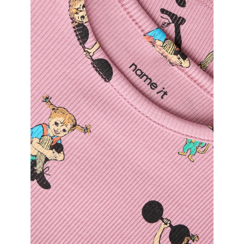 NAME IT MINI Ara pippi langærmet slim bluse - Lilas