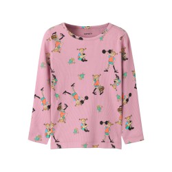 NAME IT MINI Ara pippi langærmet slim bluse - Lilas