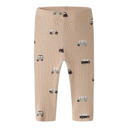 NAME IT BABY dreng - Ottoman leggings - Sesame