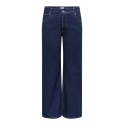 ONLY CARMAKOMA Juicy højtaljet brede jeans - Dark Blue Denim