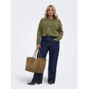 ONLY CARMAKOMA Juicy højtaljet brede jeans - Dark Blue Denim
