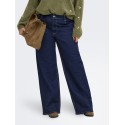 ONLY CARMAKOMA Juicy højtaljet brede jeans - Dark Blue Denim