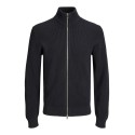 JACK & JONES PLUS Perfect strik lynlås cardigan - Sort