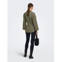 JDY Rikka 7/8 tunnel skjorte - Dark Olive / CLOUD DANCER & BLACK