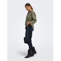 JDY Rikka 7/8 tunnel skjorte - Dark Olive / CLOUD DANCER & BLACK