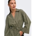 JDY Rikka 7/8 tunnel skjorte - Dark Olive / CLOUD DANCER & BLACK