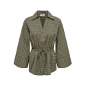 JDY Rikka 7/8 tunnel skjorte - Dark Olive / CLOUD DANCER & BLACK