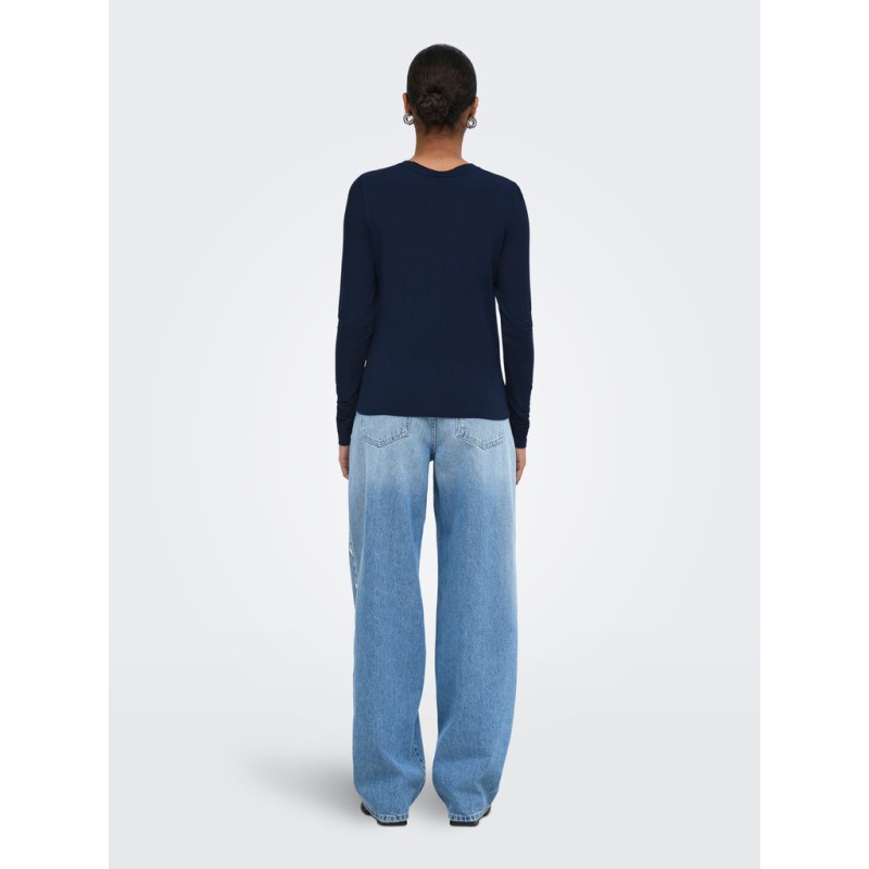 ONLY Bamboo langærmet bluse - Night Sky