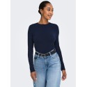 ONLY Bamboo langærmet bluse - Night Sky