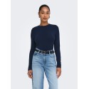 ONLY Bamboo langærmet bluse - Night Sky