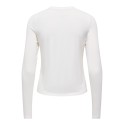 ONLY Bamboo langærmet bluse - Cloud Dancer