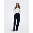 ONLY Bamboo langærmet bluse - Cloud Dancer