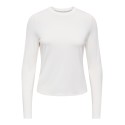 ONLY Bamboo langærmet bluse - Cloud Dancer