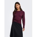 ONLY Bamboo langærmet bluse - Fig