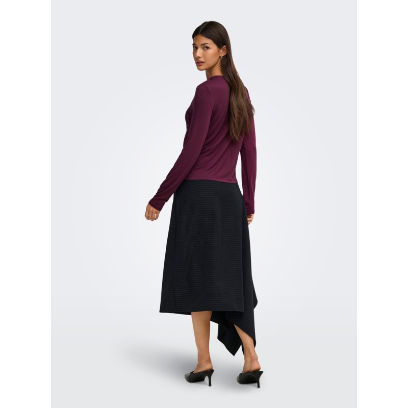 ONLY Bamboo langærmet bluse - Fig