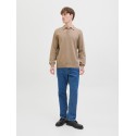 JJ REBEL Callum strik polo - Crockery / MELANGE