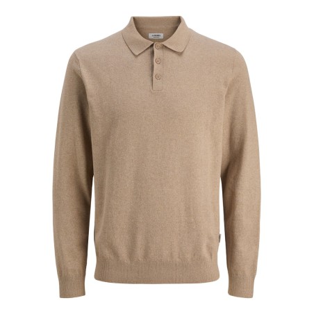 JJ REBEL Callum strik polo - Crockery / MELANGE