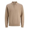 JJ REBEL Callum strik polo - Crockery / MELANGE