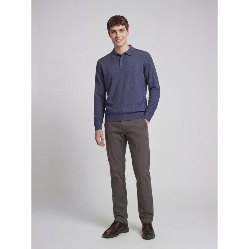 JACK & JONES Callum strik polo - Vintage Indigo