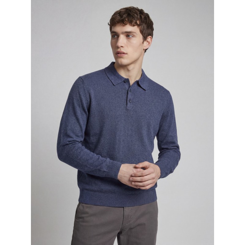 JACK & JONES Callum strik polo - Vintage Indigo