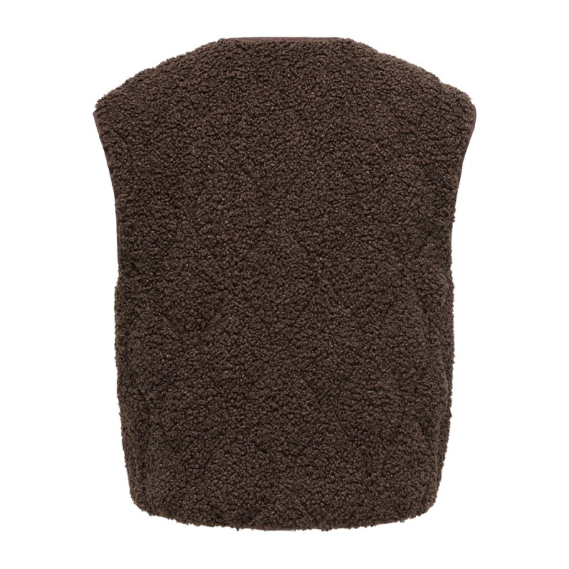 ONLY Lines teddy vest - Chocolate Martini