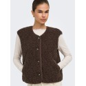 ONLY Lines teddy vest - Chocolate Martini
