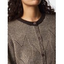 PIECES Jenna kortærmet strik cardigan - Hot Fudge / GREIGE