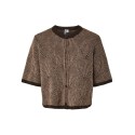 PIECES Jenna kortærmet strik cardigan - Hot Fudge / GREIGE