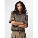PIECES Jenna kortærmet strik cardigan - Hot Fudge / GREIGE
