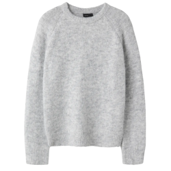 NAME IT KIDS Bullo langærmet kort strik - Light Grey Melange