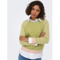 JDY Bryn life langærmet pullover - Crème Brûlée / WOODBINE