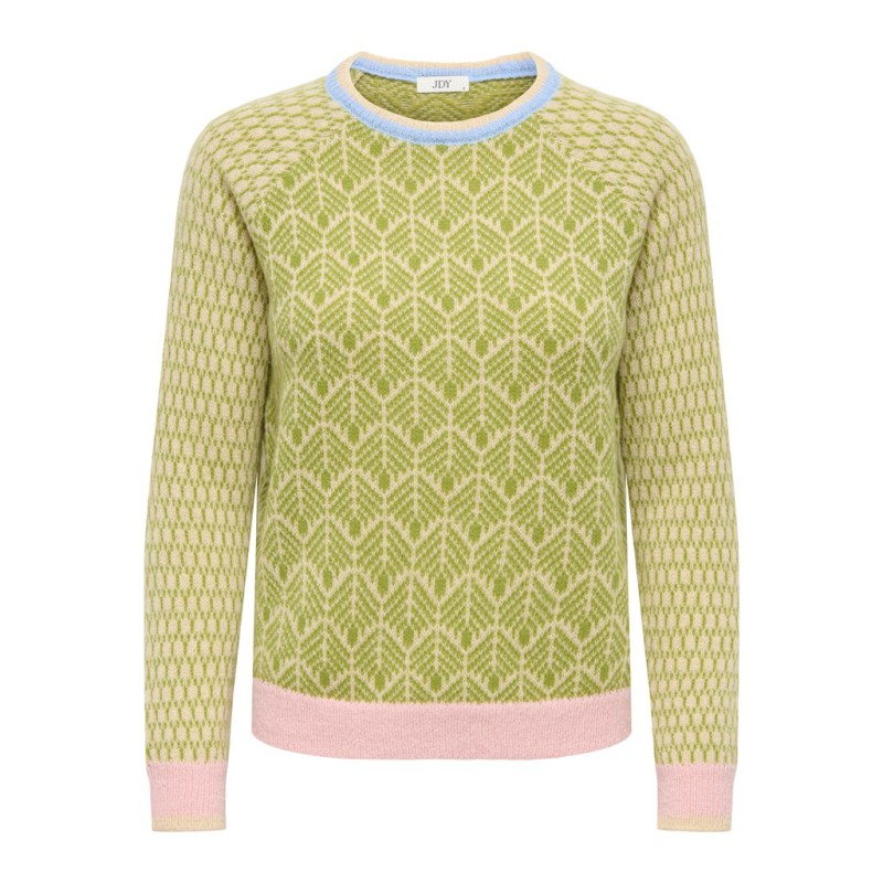JDY Bryn life langærmet pullover - Crème Brûlée / WOODBINE