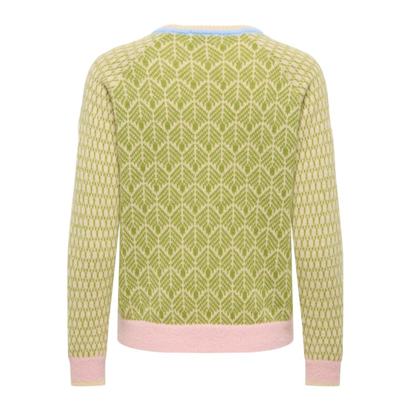 JDY Bryn life langærmet pullover - Crème Brûlée / WOODBINE