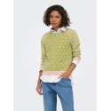 JDY Bryn life langærmet pullover - Crème Brûlée / WOODBINE