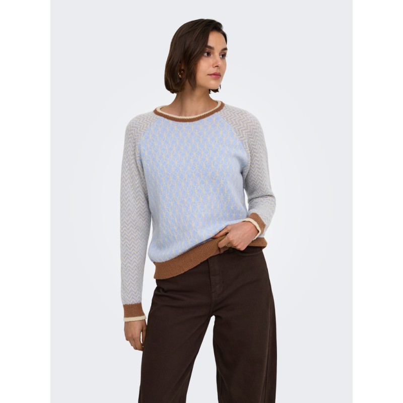 JDY Bryn life langæmret pullover - Crème Brûlée / TOFFEE