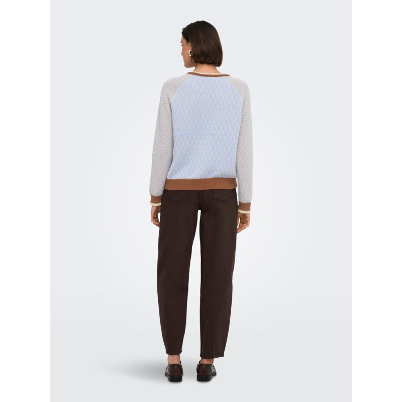 JDY Bryn life langæmret pullover - Crème Brûlée / TOFFEE