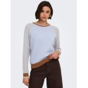 JDY Bryn life langæmret pullover - Crème Brûlée / TOFFEE
