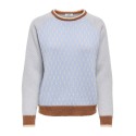 JDY Bryn life langæmret pullover - Crème Brûlée / TOFFEE