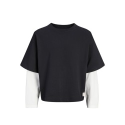 JACK & JONES JUNIOR Echo double layered sweatshirt - Black