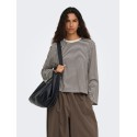 ONLY Freja langærmet bluse - Coffee Bean / CLOUD DANCER