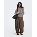 ONLY Freja langærmet bluse - Coffee Bean / CLOUD DANCER