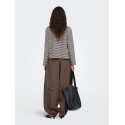 ONLY Freja langærmet bluse - Coffee Bean / CLOUD DANCER