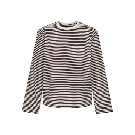 ONLY Freja langærmet bluse - Coffee Bean / CLOUD DANCER