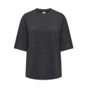 JDY Vita life T-shirt - Dark Grey Melange / MELANGE