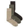 JACK & JONES Louis strømper 3 pak - Plaza Taupe Smokey Olive / CHOCOLATE TORTE