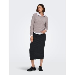JDY Vita lang nederdel - Dark Grey Melange / MELANGE