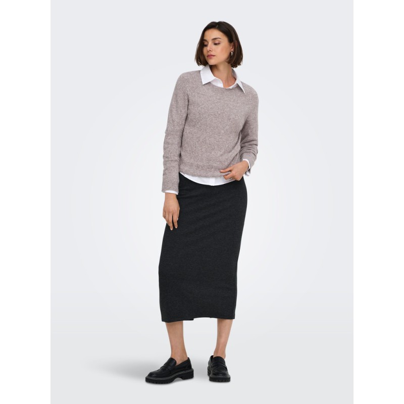 JDY Vita lang nederdel - Dark Grey Melange / MELANGE